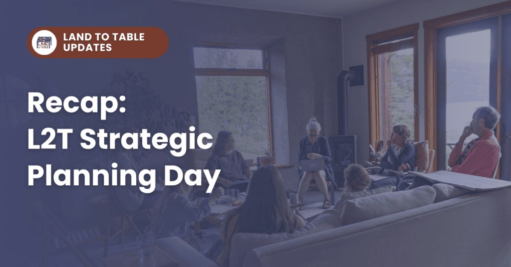 Recap: L2T Strategic Planning